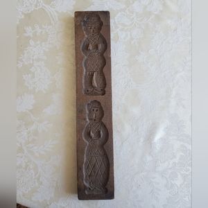 VINTAGE Dutch wood cookie press Speculaas